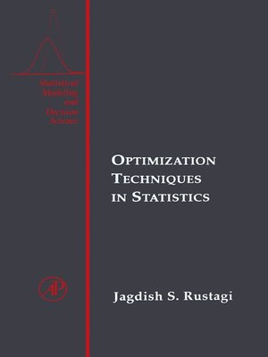 cover image of Optimization Techniques in Statistics